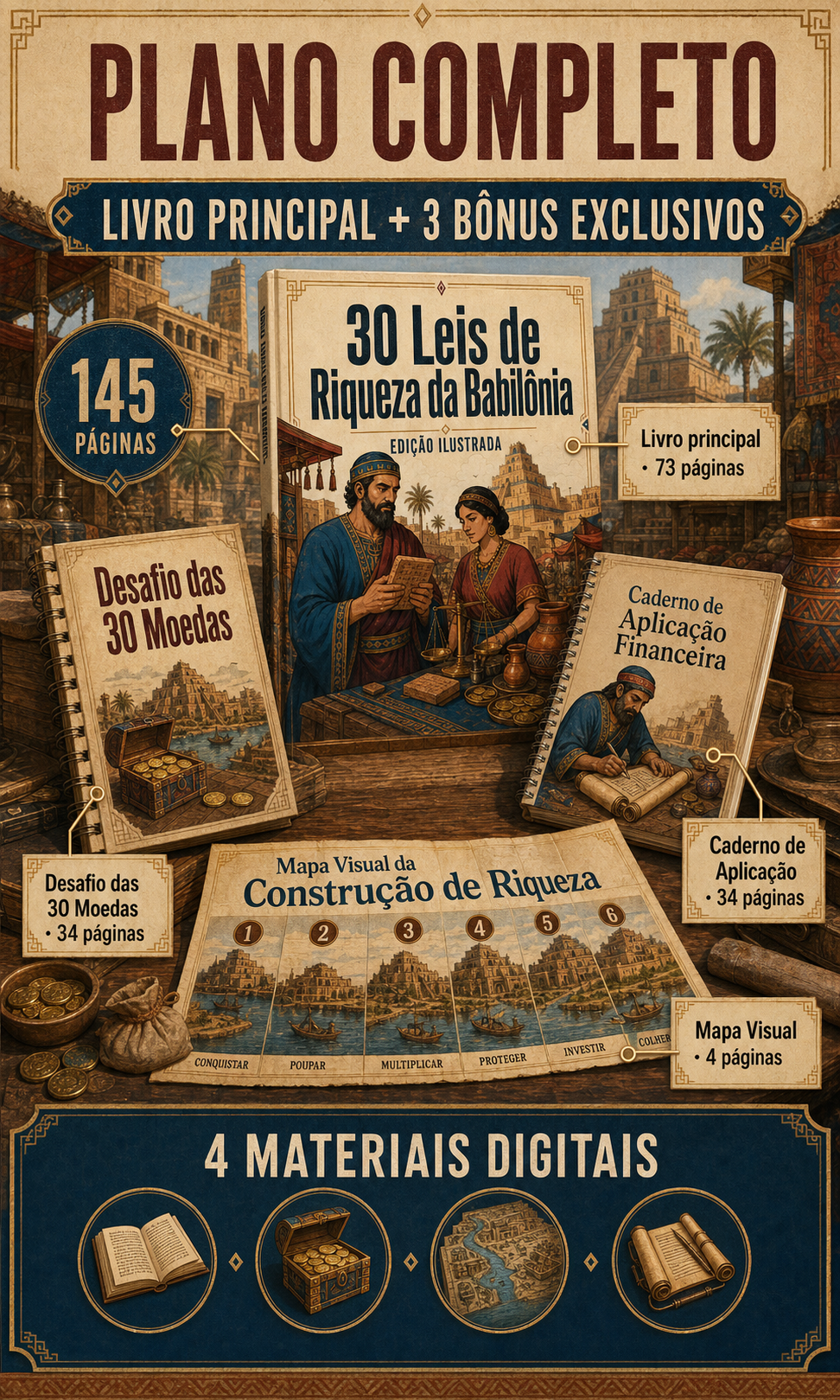 Plano Completo com quatro materiais digitais e 145 páginas