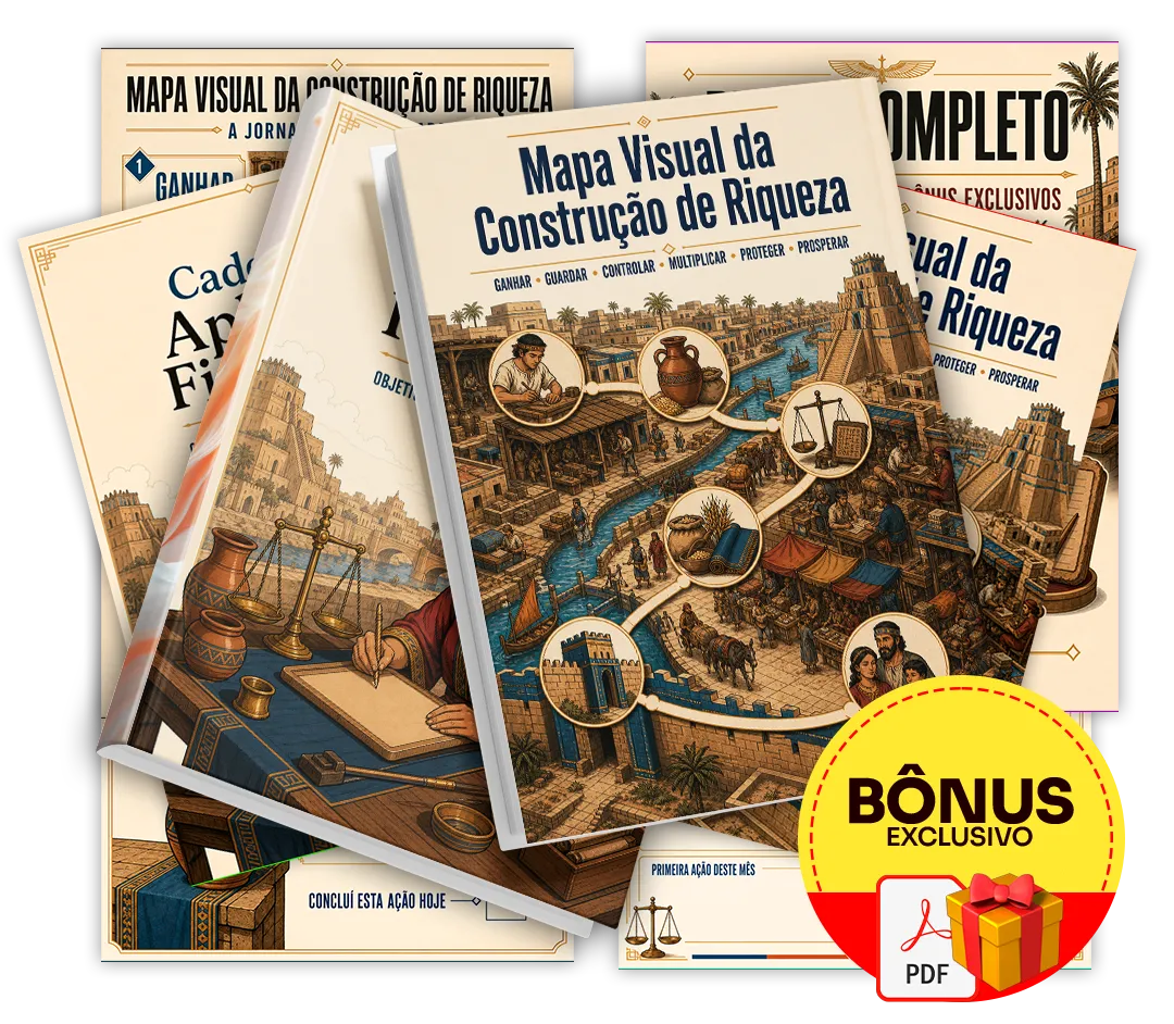 Mockup do bônus Mapa Visual da Construção de Riqueza