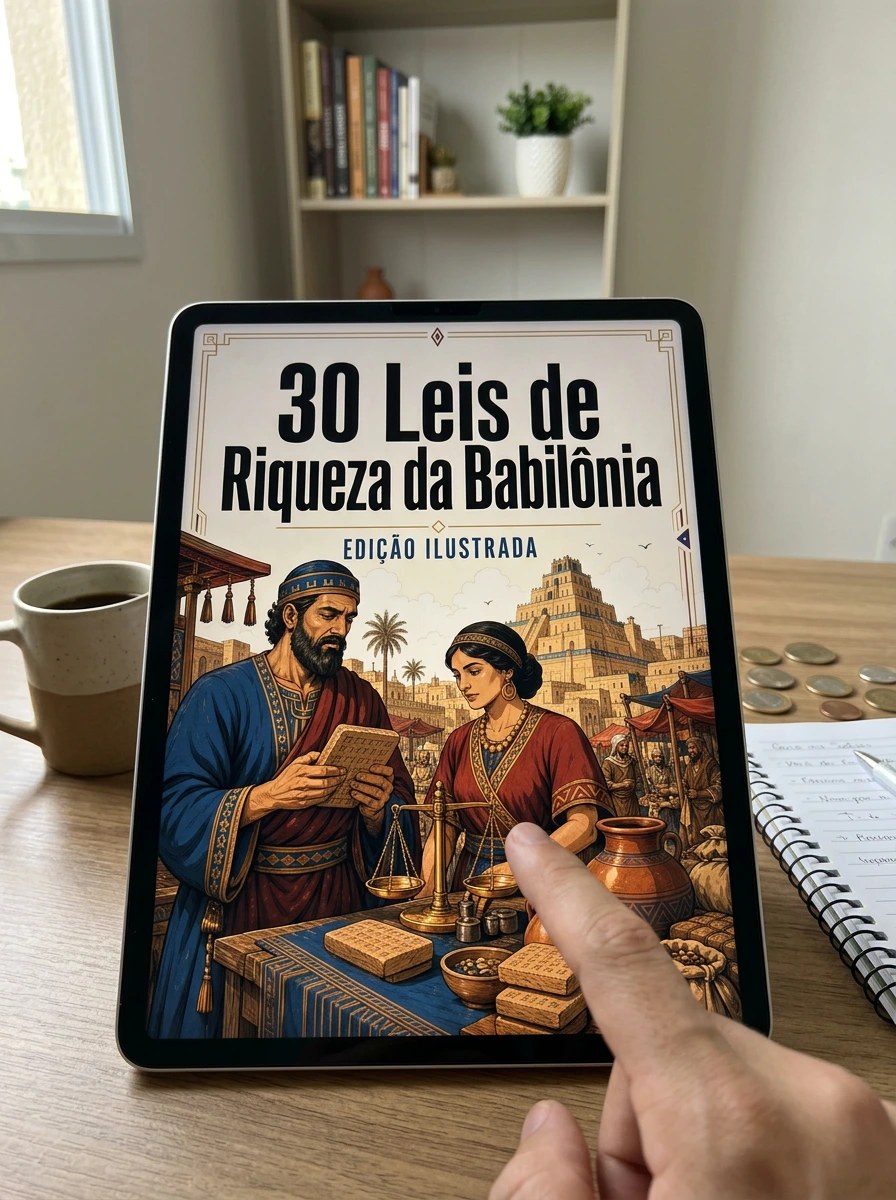 Acesso ao livro ilustrado pelo tablet